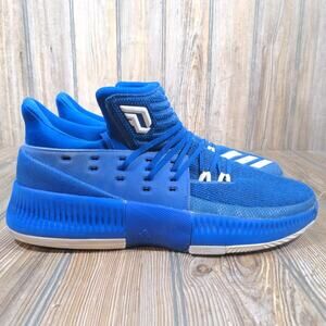 Adidas Dame 3 Collegiate Royal Men Sz 12.5 Basketball Shoes Blue White BY3191